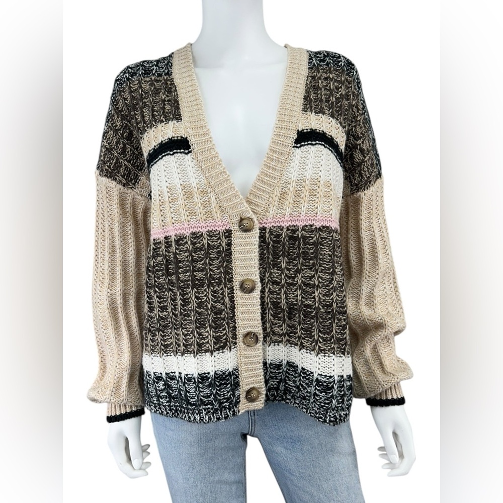 Soyaconcept NWT Striped Sweater Cardigan Size M H0715